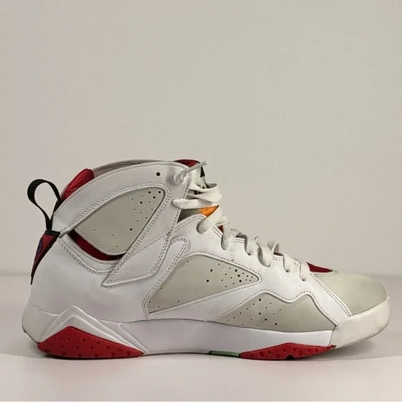 Air Jordan 7 Retro Hare White True Red Men's Size 12 - 304775-125 - Picture 5 of 13